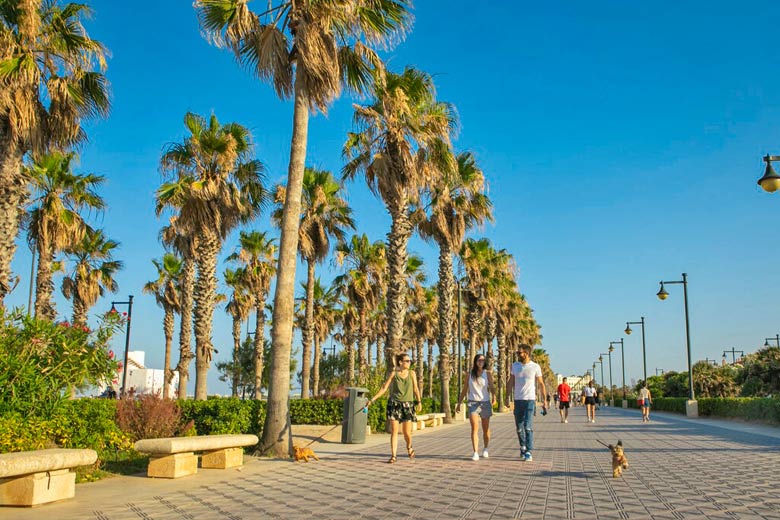 Paseo Marítimo down by the beach in Valencia -