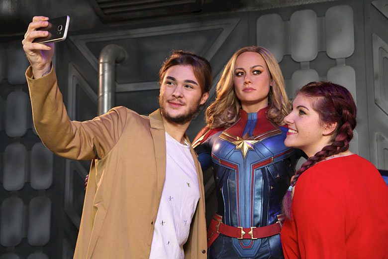 Grab a selfie with Captain Marvel at Madame Tussauds