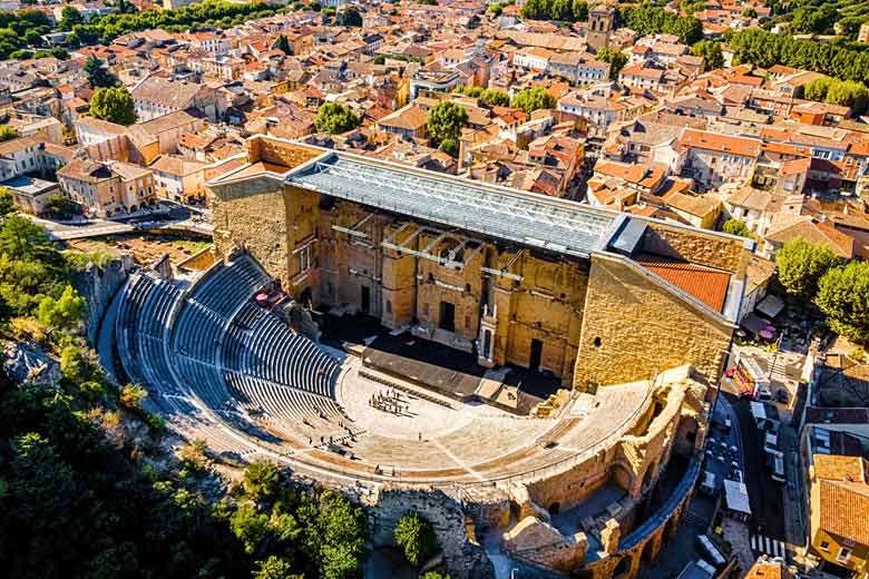 The impressive Roman amphitheatre at Orange