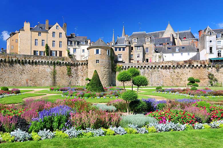 The medieval walls of Vannes, Brittany