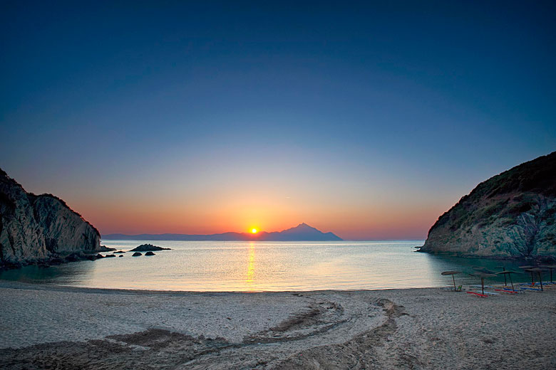 Sunrise over Mount Athos